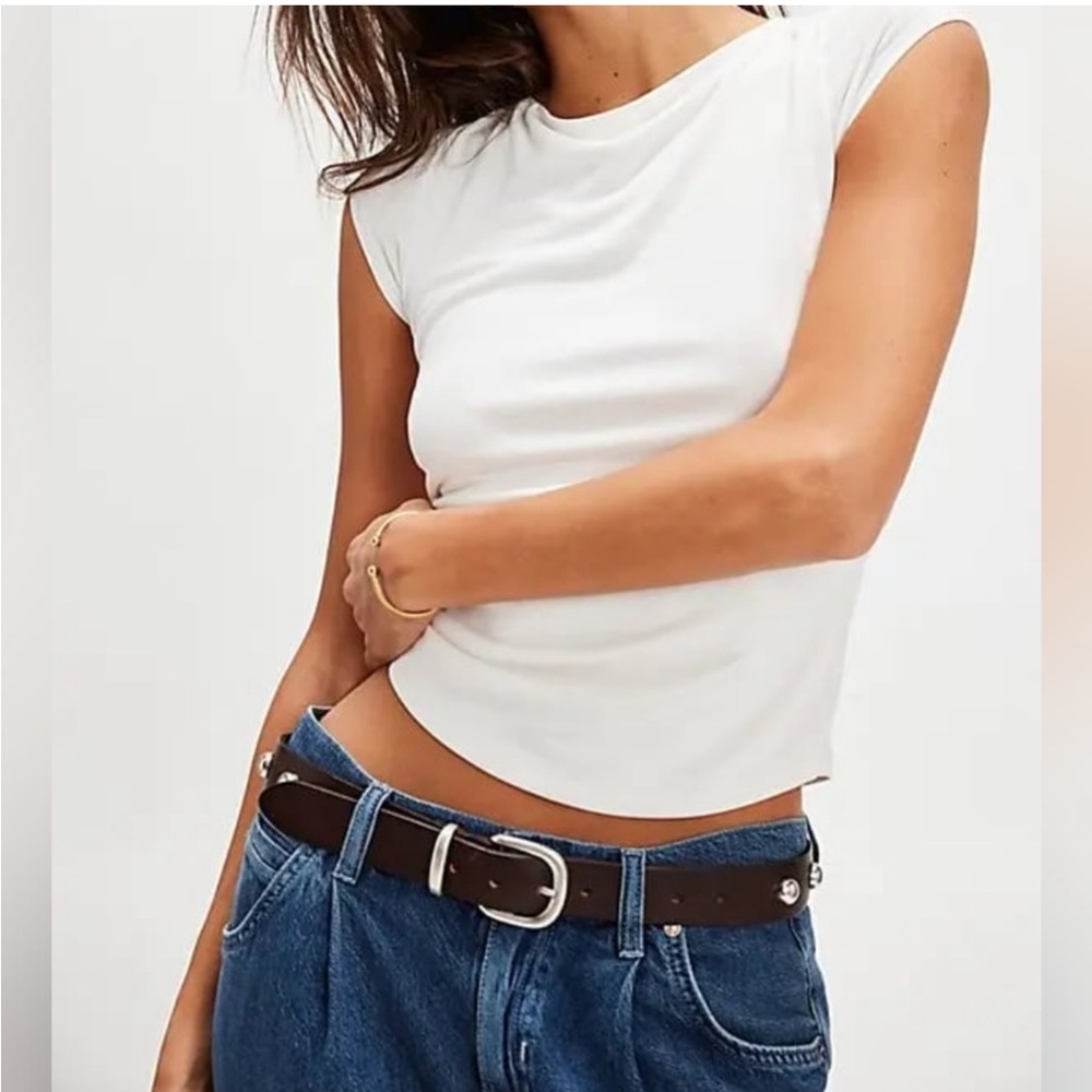 Free People Katie Tie Back Tee